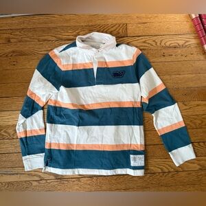 Vineyard Vines Striped Kids Polo Shirt - Size Medium (12-14)